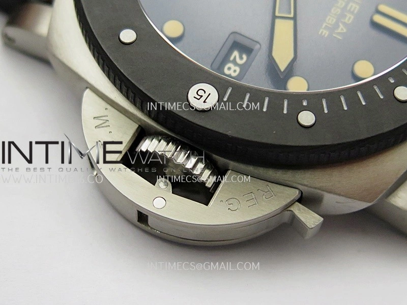 PAM1669 Carbotech 47mm VSF 1:1 Best Edition Ombre Black Dial Blue Markers On Camouflage Strap P.900 Clone